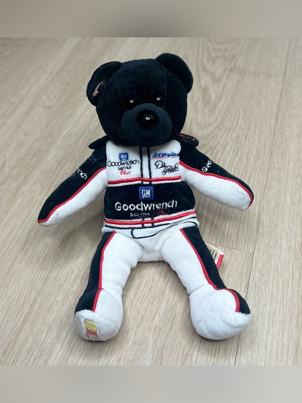 Team Bean Authentic Goodwrench Black & White NASCAR Beanie Plush